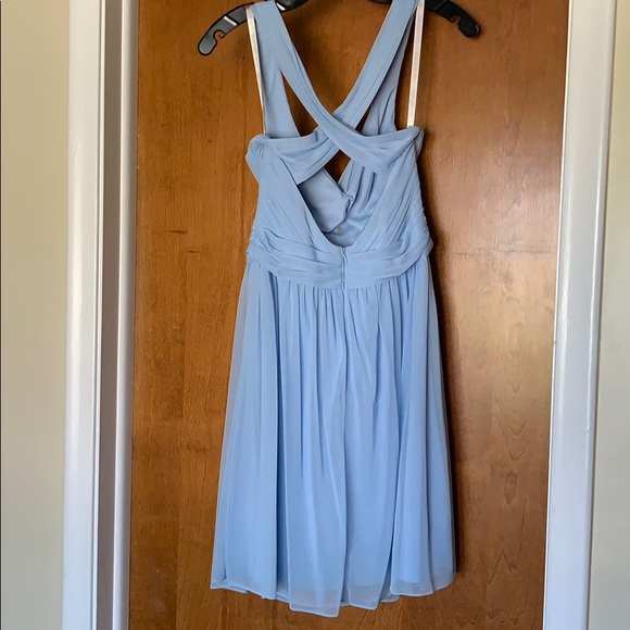 Light blue short crisscross back dress - Picture 4 of 4